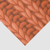 オレンジウィンター編み物ウールパターン 薄葉紙 (詳細)
