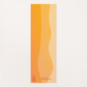 オレンジウェーブシンプルレッドハムサパーソナライズされた ヨガマット (正面)