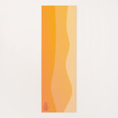 オレンジウェーブシンプルレッドハムサパーソナライズされた ヨガマット (裏面)