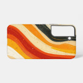 オレンジウェーブラッシュフォンケース SAMSUNG GALAXYケース (裏面横)