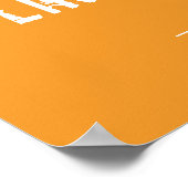 オレンジウエイトリフティングフィットネスジム ポスター (角)