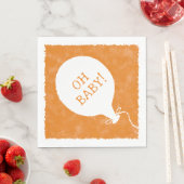 オレンジウォーターカスタムカラー文字ベビーシャワーOhベビー スタンダードランチョンナプキン (インサイチュ)
