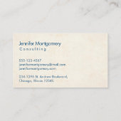 オレンジウォーターカラーカボチャフェイクオンパーチメント 名刺 (裏面)