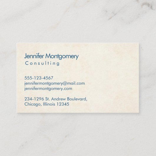 オレンジウォーターカラーカボチャフェイクオンパーチメント 名刺 (裏面)