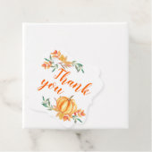 オレンジウォーターカラーカボチャ紅葉サンキュー フェイバータグ (インサイチュ)