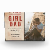 オレンジウォーターカラーガールパパスクリプト父の日 フォトブロック (正面)