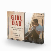 オレンジウォーターカラーガールパパスクリプト父の日 フォトブロック (右)