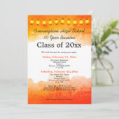 オレンジウォーターカラークラス懇親会テンプレート 招待状 (スタンド正面)