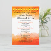 オレンジウォーターカラークラス懇親会テンプレート 招待状 (スタンド正面)
