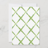 オレンジウォーターカラークレスト、チャイナペイントのウェディング セーブザデート (裏面)