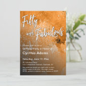 オレンジウォーターカラーグリッター50と素晴らしい 招待状 (スタンド正面)