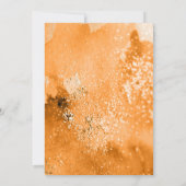 オレンジウォーターカラーグリッター50と素晴らしい 招待状 (裏面)
