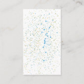 オレンジウォーターカラーステイン – モノグラム名刺 名刺 (裏面)