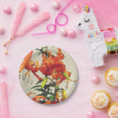 オレンジウォーターカラータイガーリリー1 ペーパープレート (パーティー)