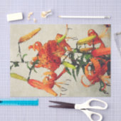 オレンジウォーターカラータイガーリリー1 薄葉紙 (クラフト)