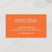 オレンジウォーターカラーツリーライフコーチII 名刺 (裏面)