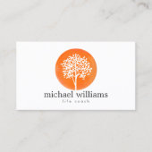 オレンジウォーターカラーツリーライフコーチII 名刺 (正面)