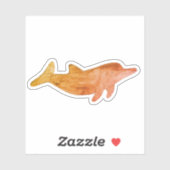 オレンジウォーターカラードルフィン シール (シート)