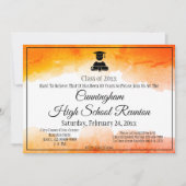 オレンジウォーターカラーハイスクールクラス懇親会 招待状 (正面)