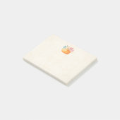 オレンジウォーターカラーパンプキン秋シーズン ポストイット (アングル)