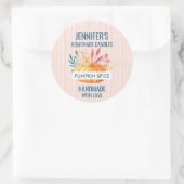 オレンジウォーターカラーパンプキン秋シーズン ラウンドシール (バッグ)