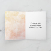 オレンジウォーターカラーフラワーズ悔やみや弔慰 カード (内部)