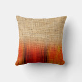 オレンジウォーターカラーブラ素朴プディグラデーションップトス クッション (裏面)