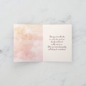 オレンジウォーターカラーポシー悔やみや弔慰サンキュー カード (内部)