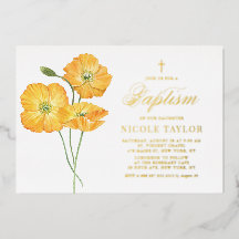 オレンジウォーターカラーポピーフローラサマーバプテスマ