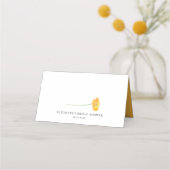 オレンジウォーターカラーポピー夏のフローラ結婚ズ プレイスカード (裏面)