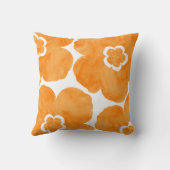 オレンジウォーターカラーポピー装飾用クッション クッション (裏面)