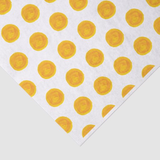 オレンジウォーターカラー水玉模様ティッシュペーパー 薄葉紙 (詳細)