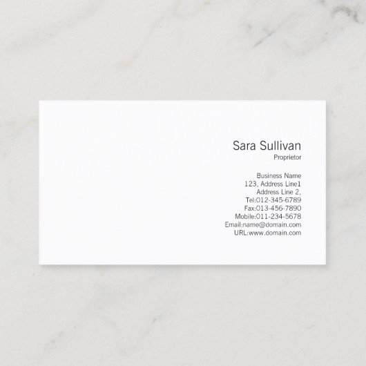 オレンジウォーターカラー洗浄小売り取引名刺 名刺 (裏面)