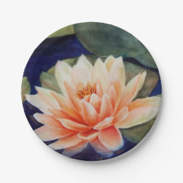 オレンジウォーターリリー紙プレート ペーパープレート