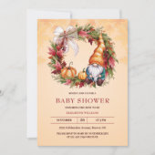 オレンジウォーター格言カボチャ秋ベビーシャワー 招待状 (正面)