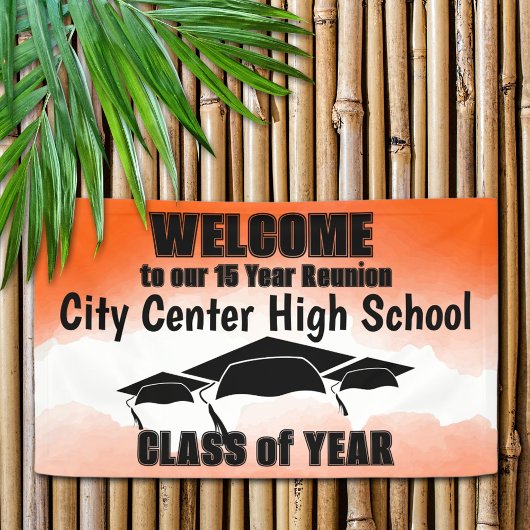 オレンジウォーター縁どカラークラス懇親会へようこそ 横断幕