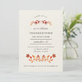 オレンジウォーター色フローラ感謝祭パーティー 招待状 (スタンド正面)