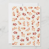 オレンジウォーター色フローラ感謝祭パーティー 招待状 (裏面)