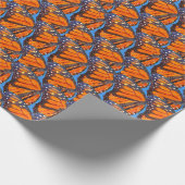 オレンジウォーター色（昆虫）オオカバマダラ、モナーク蝶 ラッピングペーパー (角)