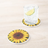 オレンジェール ひまわり ヴィンテージ 果物箱ラベル アート コースター (側面)