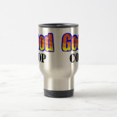 オレンジエアブラシの青い盛り土TRANSへのよい赤 トラベルマグ (中央)