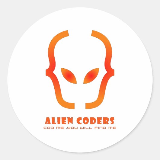 オレンジエイリアン ラウンドシール (正面)