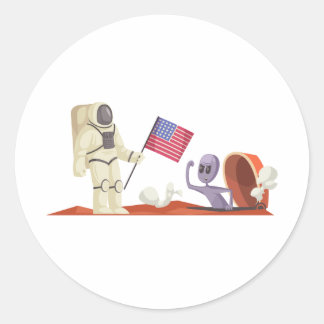 オレンジエイリアン ラウンドシール