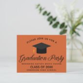 オレンジエクセシションパーティー招待状 ポストカード (スタンド正面)