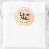 オレンジエッセンシャル油クラフトステッカー ラウンドシール (バッグ)