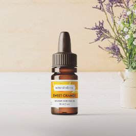 オレンジエッセンシャル油フレグランスボトルラベル シール