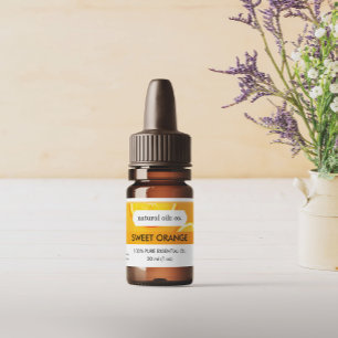 オレンジエッセンシャル油フレグランスボトルラベル シール