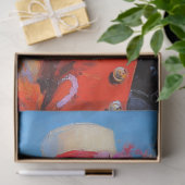 オレンジエレガンス素朴オストリッチ春フローラ 薄葉紙 (ギフト)