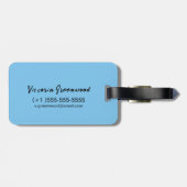 オレンジエレガントと青の蓮の花 ラゲッジタグ (裏面横)