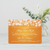 オレンジエレガントな第50誕生会の眩ます星 招待状 (スタンド正面)